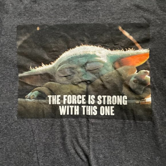 Star Wars The Mandalorian The Force Is Strong With This One Boy's Large T-Shirt - Picture 2 of 6
